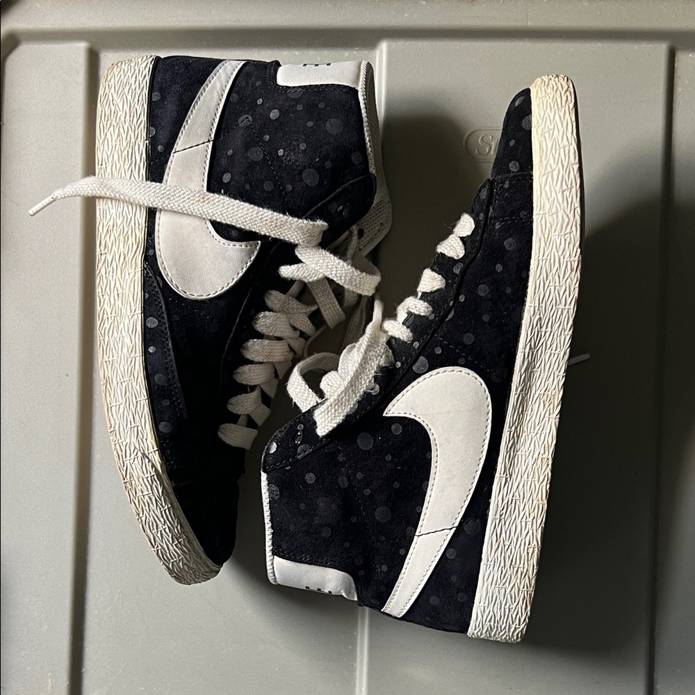 Nike Black and White High-Top Sneakers